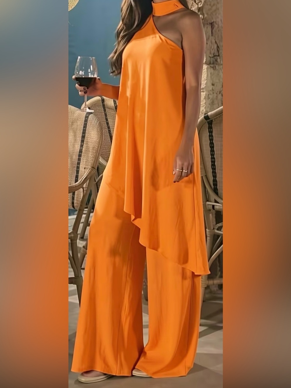 Off- Shoulder top and wide leg pants